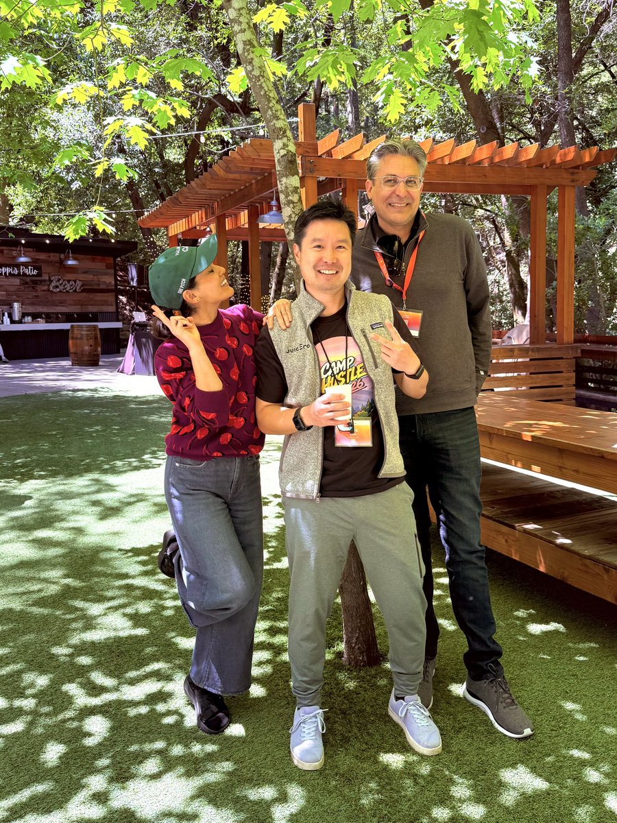 lolitataub's tweet photo. 🏕️ This week, I went to Camp Hustle for the first time. And here's the chisme...

😂 Day 1 kicked off with Andrew Yang, former presidential candidate, who is building a wireless carrier that pays you to use your phone less and writing books with funny titles like "Hey Yang, Where's My Thousand Bucks?" 

🥰 That night we sat down for dinner and nobody was performing. Someone talked about a teacher who changed their life. Another person talked about chosen family. About showing up the way an aunt does. About what we are actually building this for. Vulnerable and real.

😭 Day 2, Zoya Garg took the stage with Eric Bahn. She chose her family over a traditional tech path and helped convince her mom Zarna Garg, a stay-at-home woman who had never done standup, to try comedy. Now we are all fans, they won a Webby Award, and have CBS sitcoms with the likes of Mindy Kaling and Kevin Hart! Oh and Zarna wrote a book: This American Woman. Fav quote: "It's never too late to bet on yourself and chase your own destiny, no matter how brutal the odds." Can't wait to see them in San Diego!

💰 Day 3, I witnessed three LP soft commits. Two for @ganasvc. One for another fund in the room. All organic. Because these LPs are smart and awesome (obv). Goes to prove that community truly is capital.

🌎 Then the Hustle Fund GPs closed camp, reminding us that great hustlers look like anyone and come from anywhere. Uruguay. Venezuela. Kenya. 50x returns from founders the market wrote off. That is the global bet I believe in too.

🙌🏽 Thank you Elizabeth Yin, Eric Bahn, Shiyan Koh, Haley Bryant, and the rest of the Hustle Fund fam for bringing together a community of people who know you can be a good human and make a lot of money. More of all of this, please.
 
🧢 PS The Pitch Show, by Lisa Muccio and Josh Muccior, ran our Shark Tank session. They're genuine people backing genuine founders. Check them out.