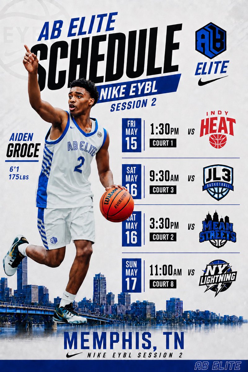 GroceAiden's tweet photo. Memphis Eybl Session. 
Excited to see yall!! https://t.co/GnrisjN6FR