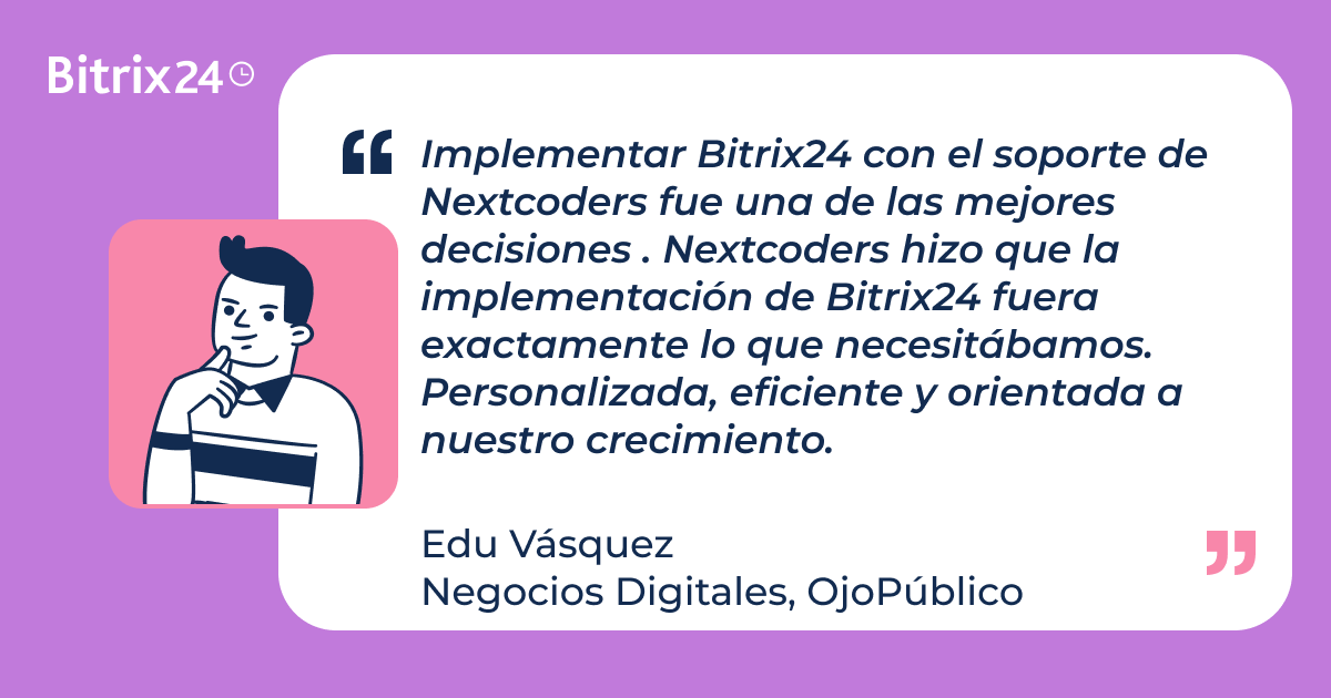 Bitrix24es's tweet photo. Nada nos motiva más que ver a nuestros clientes crecer. 🙌

Esto es exactamente lo que logramos junto a Nextcoders, nuestros socios Partner de Bitrix24, al trabajar de la mano con una organización que buscaba más que un software: buscaba una transformación real.

La implementación fue 100% personalizada, con integración de herramientas clave de gestión adaptadas a sus necesidades específicas. El resultado: una estrategia de crecimiento sostenible con una base operativa sólida.

Esto es lo que ocurre cuando la tecnología correcta se implementa con el equipo correcto.

¿Tu empresa está lista para dar ese paso? 👇
#Bitrix24 #CasosDeÉxito #PartnersBitrix24 #Nextcoders #TransformaciónDigital #CRMenEspañol #GestiónEmpresarial #CrecimientoSostenible