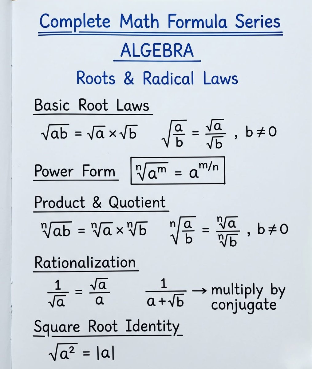 Complete Math Formula Series - (Basic to Advanced) Part-2