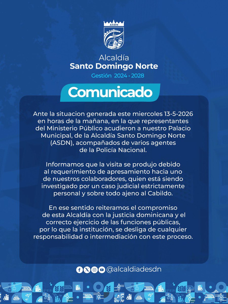 AlcaldiadeSDN's tweet photo. 📌Reafirmamos nuestro compromiso con la verdad y la institucionalidad. https://t.co/tmt8e9kYYs