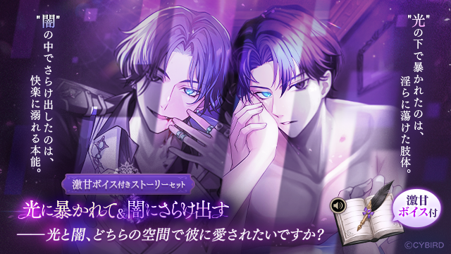 📢販売中📖 激甘ボイス付きストーリーセット 🤍光に暴かれて&闇に