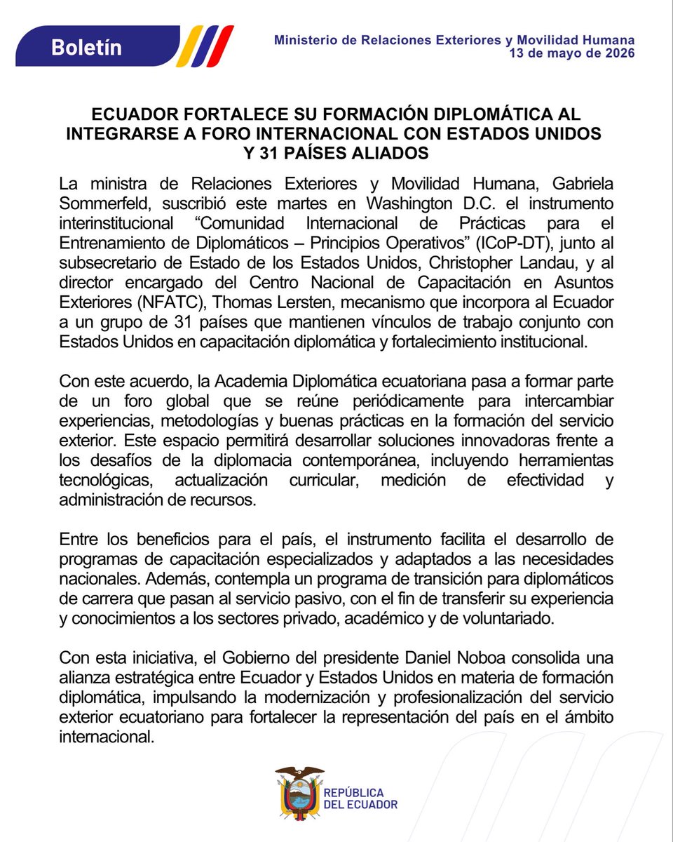 Cancillería del Ecuador 🇪🇨 tweet media