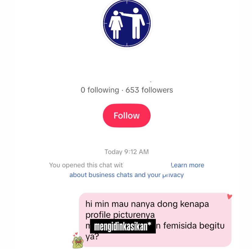 pinkairyy's tweet photo. temen gw nemu kaos bagus > pengen beli > profile picture sellernya mengindikasikan femisida > di chat gak dijawab sampe pagi jawab. 

gue chat di dm tiktok juga gak dijawab https://t.co/wXFN7C0BnI