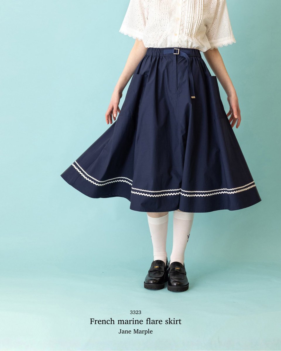 Jane marple ネイビー ゴブラン スカート 2026 SPRING&SUMMER 2ND COLLECTION 「Beloved staples」 3323 French
