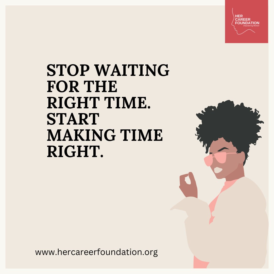 hercareer_fou's tweet photo. The right time won’t just arrive.
You create it by starting where you are, with what you have.
Start now. Make it matter.
#LearnandGrow #hercareerfoundation #hcf #takethefirststep https://t.co/ssb4H4k5vc