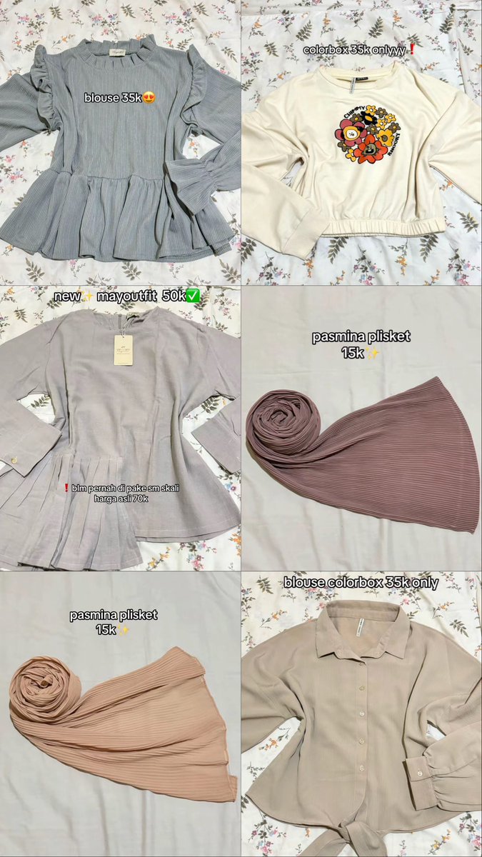 avdimo68104's tweet photo. WTS PRELOVED baju atasan hijab celana lucuu gemazz START 15K‼️

💗pemakaian pribadi habisin stok lemari
💗CO via oyenn🍊
💗bisaa lgsg CO / tanya” dm

🍊https://t.co/1ythvgduFG
https://t.co/xQcvrFH62h

#wts #wtb #cuan #preloved #mur https://t.co/zpA7RVZcm1