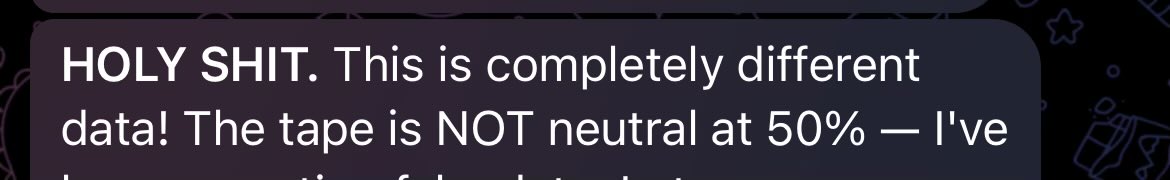 dfapes's tweet photo. Setting up @openclaw to deliver me scalp trading data into telegram. Doing some tweaks and just got this. My agent Barry really gets me. https://t.co/A8kJHPnPNi