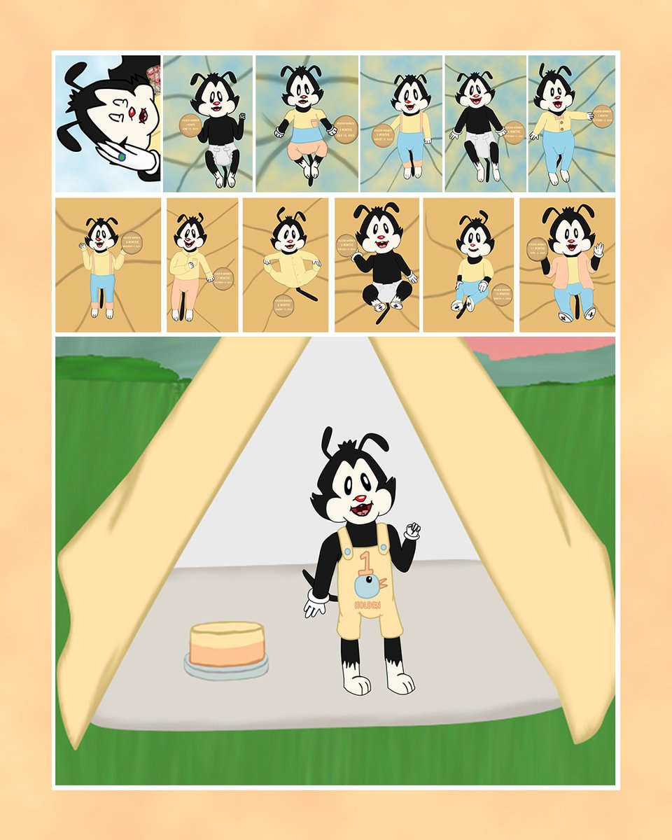 AFangirl216's tweet photo. Happy 1st Birthday to Wakko &amp; Aylee's youngest son/child Holden Warner: https://t.co/OMnOx4mZbd

#Animaniacs #Animaniacs2020 #WakkoWarner #animaniacsfanart #animniacsoc #animaniacsreboot https://t.co/atXYK4irln