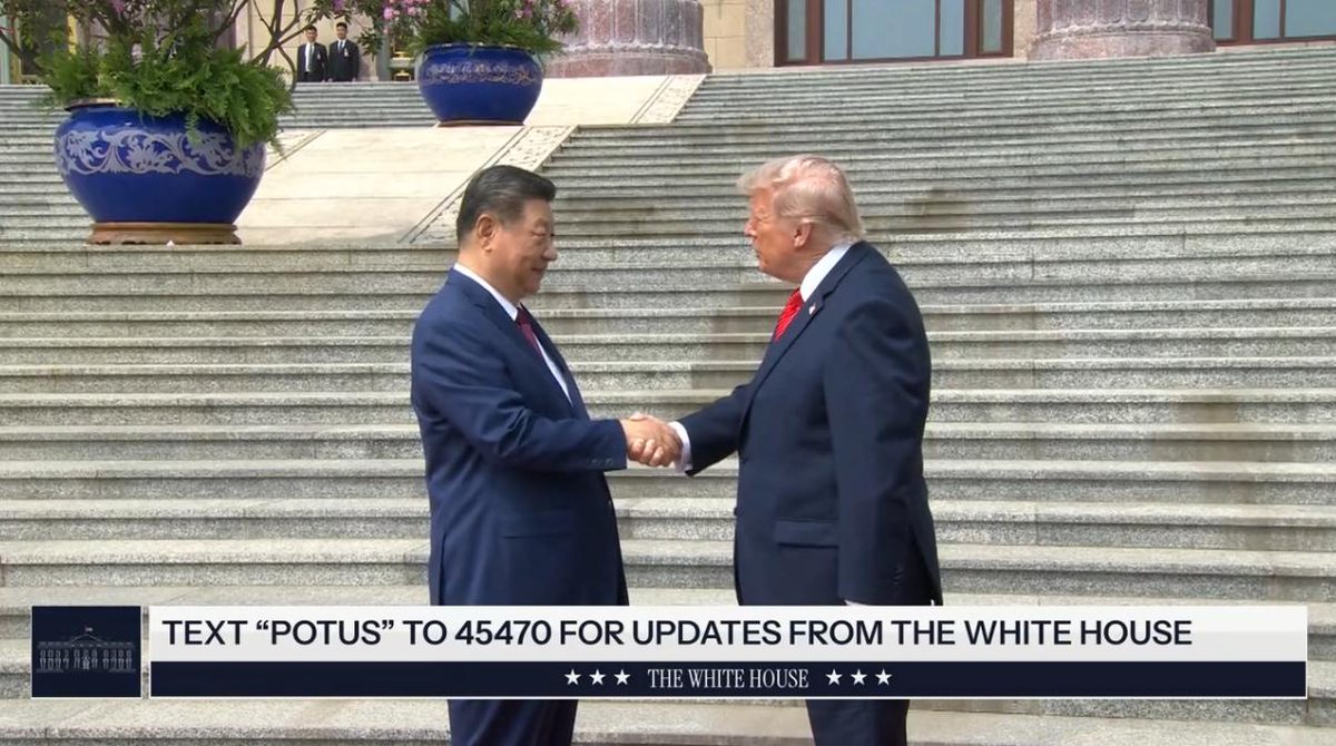 BackersStage's tweet photo. BREAKING: This Handshake means a lot 🇺🇸🇨🇳 https://t.co/07qSU6pExc