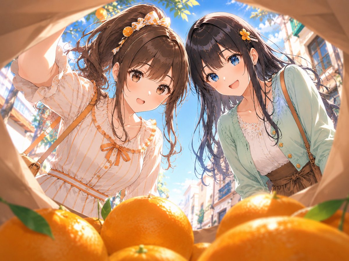 オレンジ色のカフェイラスト 甘さの中に、 ちょっとだけほろ苦さ🫧 えりちゃん（@ERIK8376 ）と