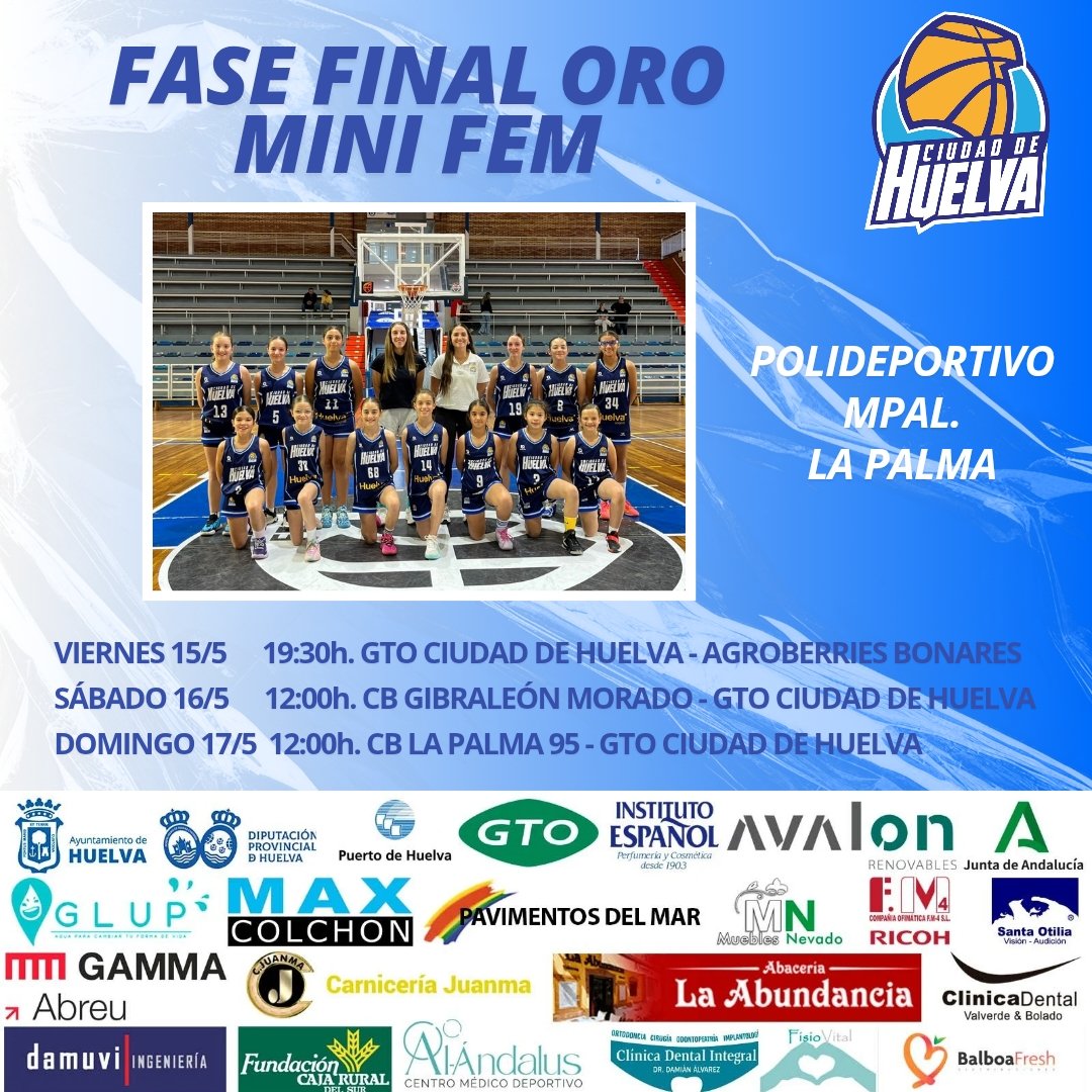 CiudadDeHuelva's tweet photo. Broche final para nuestro equipo Mini femenino con esta Fase Final del que saldrá el equipo Campeón y Subcampeón Provincial, y el acceso al Campeonato de Andalucía.

¡A DARLO TODO! 💪🏻

#CanteraCDH
💙🤍💙 https://t.co/ytICZS9MvH