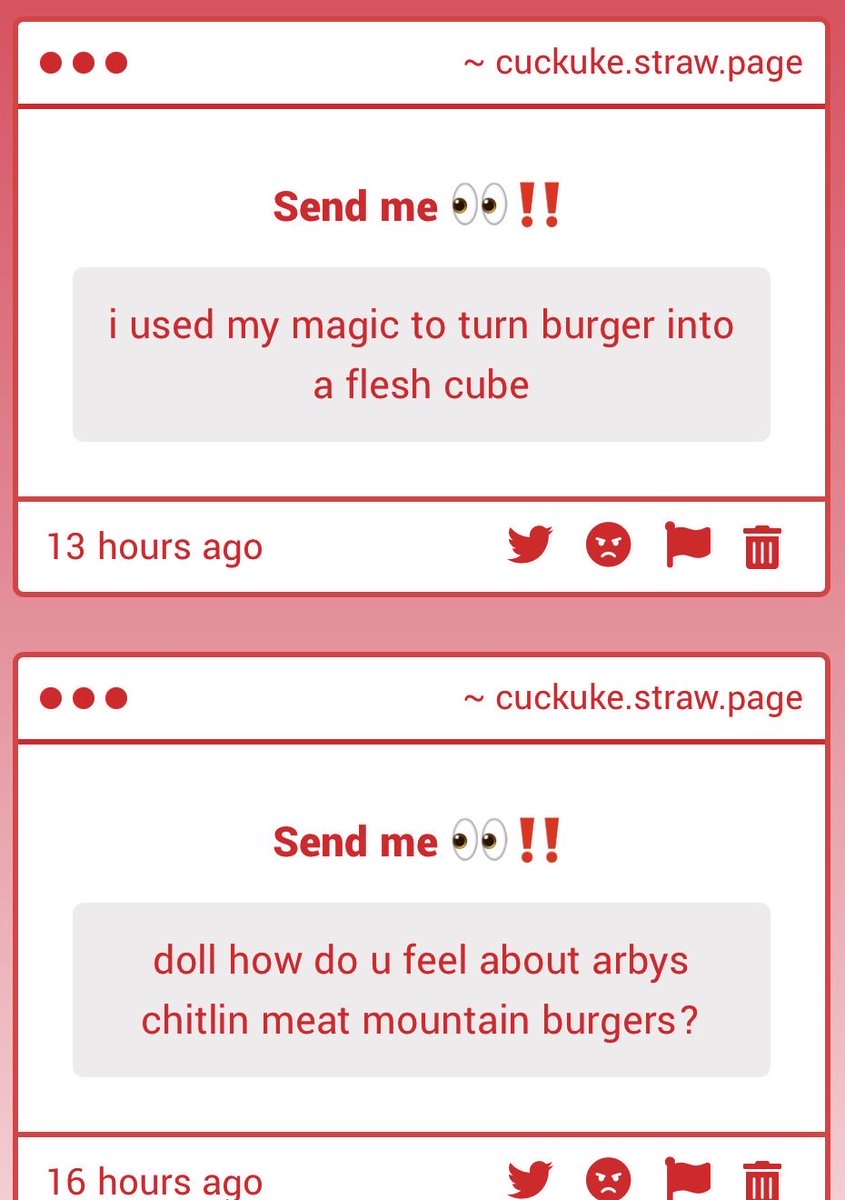 cuckuke's tweet photo. 1- no?? I’m doll 😅
2- it’s too long for me sorr 😕🍔
3- absolutely horrid, darling. 😕😕🍔
3- never tried Arby’s unfortunately 💔 #notamerican https://t.co/kkAyHr5xkq