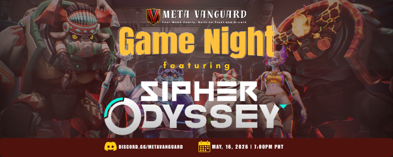 metavanguard01's tweet photo. META VANGUARD x @playSIPHER 

Join our Game Night this May 16, 7PM UTC+8
$250 Prize Pool in Sipher Tokens

How to Join
1️⃣ Download: https://t.co/RvUOY5vfsh
2️⃣ Name: Add "MV" to your IGN 
3️⃣ Reach Account Lv. 7 
4️⃣ Join Discord: https://t.co/ySCIjpsPKA

See you there Vanguards https://t.co/P2PNEaPjDz