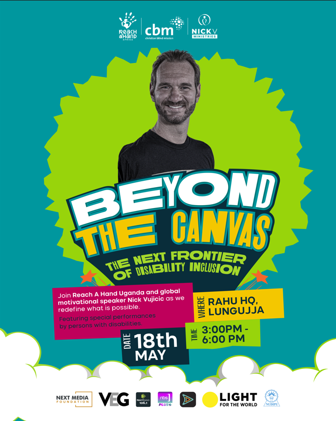reachahand's tweet photo. Only 3 days to go until we all go Beyond the Canvas!

This year, we continue our mission to bridge the gap between representation and leadership for young people with disabilities. Together with global advocate @nickvujicic, we’re breaking barriers, challenging stigma, and showing that creativity has no limits.

Calling all creatives under 30 with or without disabilities to join this space. If you express yourself through music, dance, art, or spoken word, come showcase your talent and help shape an inclusive conversation.

Date: 18th May
Time: 3:00 PM – 6:00 PM
Venue: Reach A Hand Uganda HQ, Lungujja
Register now: https://t.co/tTajgnBNTC

#ReachAHandUganda #BeyondTheCanvas