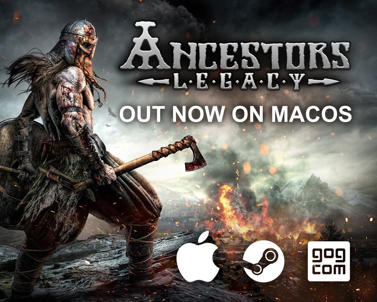 DestCreat_Team's tweet photo. ⚔️ NO MERCY. ONLY CONQUEST. NOW ON MAC. ⚔️

The brutal, squad-based RTS warfare of #AncestorsLegacy has invaded #macOS. Command your #Viking squads, burn enemy villages, and claim victory in blood and steel.

Forge your legacy today:
🔥 Steam: https://t.co/Wt2jzisJqh
🔥 Mac App Store: https://t.co/Shtdxcep2d
🔥 GOG: https://t.co/5tFV1XDdvO