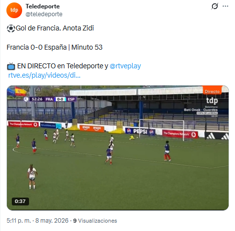 Futaugas's tweet photo. Pero no subió al marcador.
Nunca mejor dicho.
@m_horno @EnsaladaPalabra @OstrasQuePerlas @jjodcas @jruizdd @erprofedelengua @PatiOrtografico @DefCastellano @DelLinguistico #Teledeporte #España #Fútbol #QuiénEscribeEnRtve.
Gol de Francia, anota Zidi.
0-0. https://t.co/p8ePRp1Ris