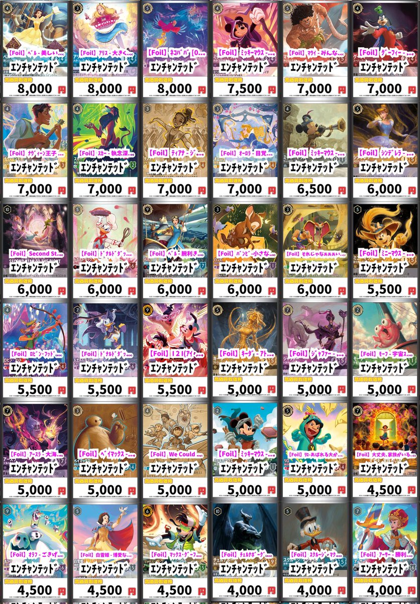 ロルカナカード　アイコニック、エンチャンテッドまとめ売り ロルカナ買取情報！ 【Foil】ﾐｯｷｰﾏｳｽ - ﾌﾞﾚｲﾌﾞ・ﾘﾄﾙ・ﾌﾟﾘﾝｽ [009-242