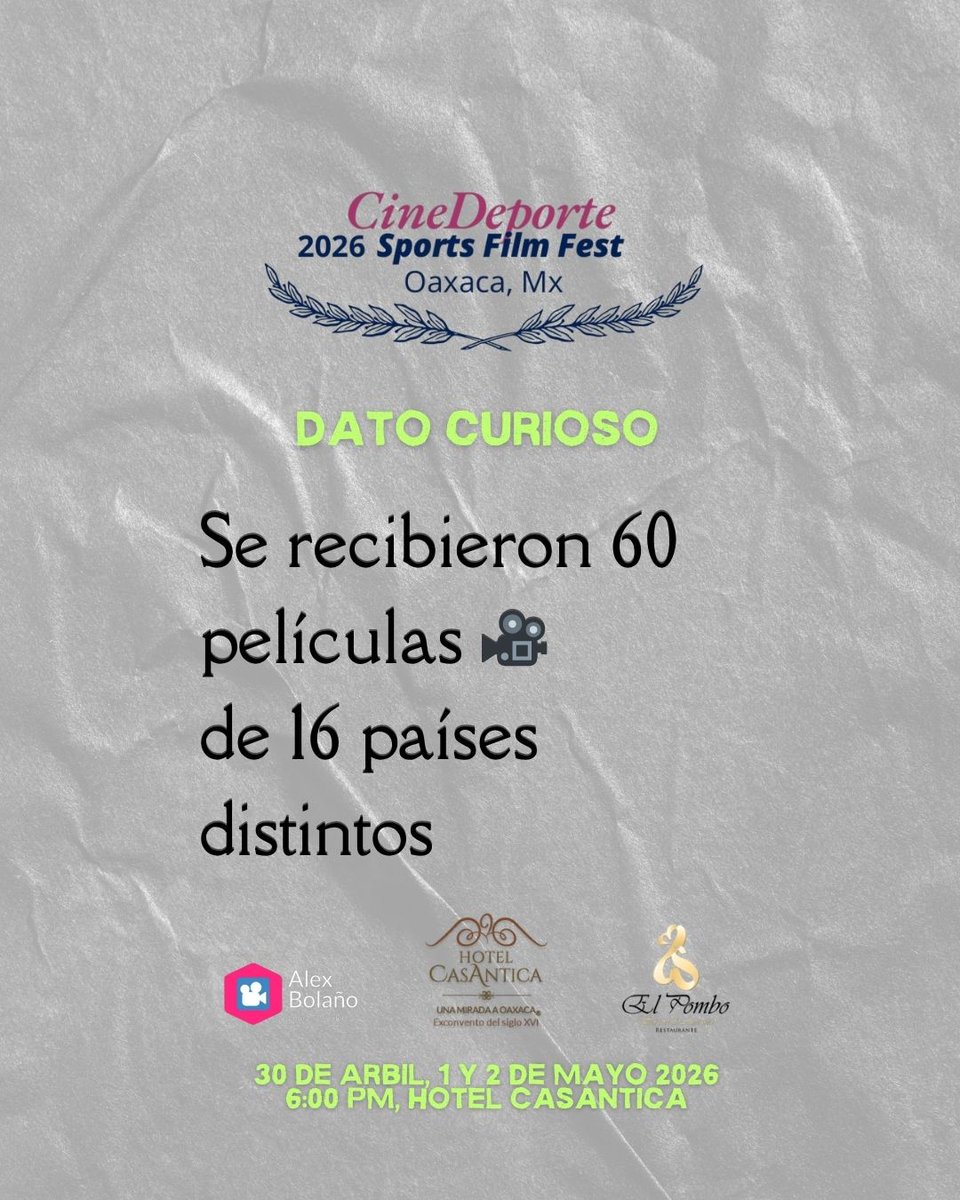 Cinedeporte's tweet photo. Gracias todas las cintas, audiencias y sedes que nos acompañaron esta edición #8 del festival, fue un honor tenerlos con nosotros https://t.co/zaMKF0p8lp