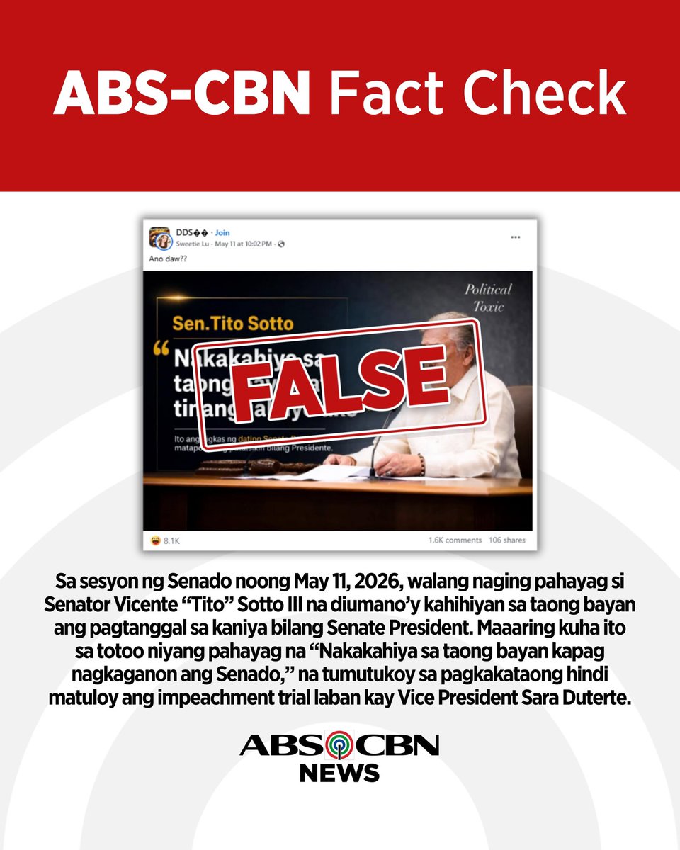ABS-CBN Fact Check tweet media