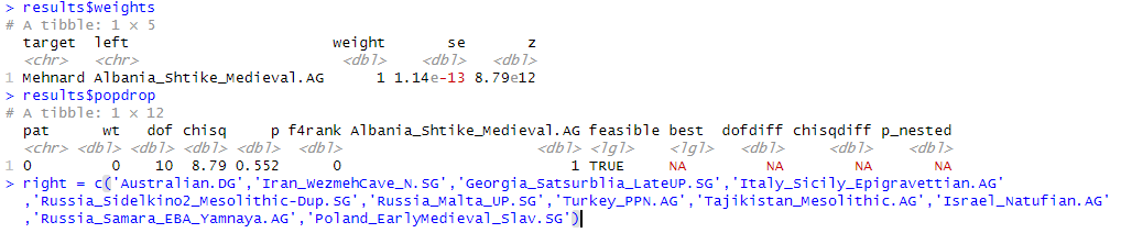ObliterVict's tweet photo. @DanTabin @IllyrianJ2bL283 I included each model’s rightset, akin to Davranoglou’s 2026 paper. The p worsens slightly, but the target still passes with a medieval Slavic proxy in the rightset. This was done on the v66 for naming conventions. https://t.co/ujoQmtNJGT