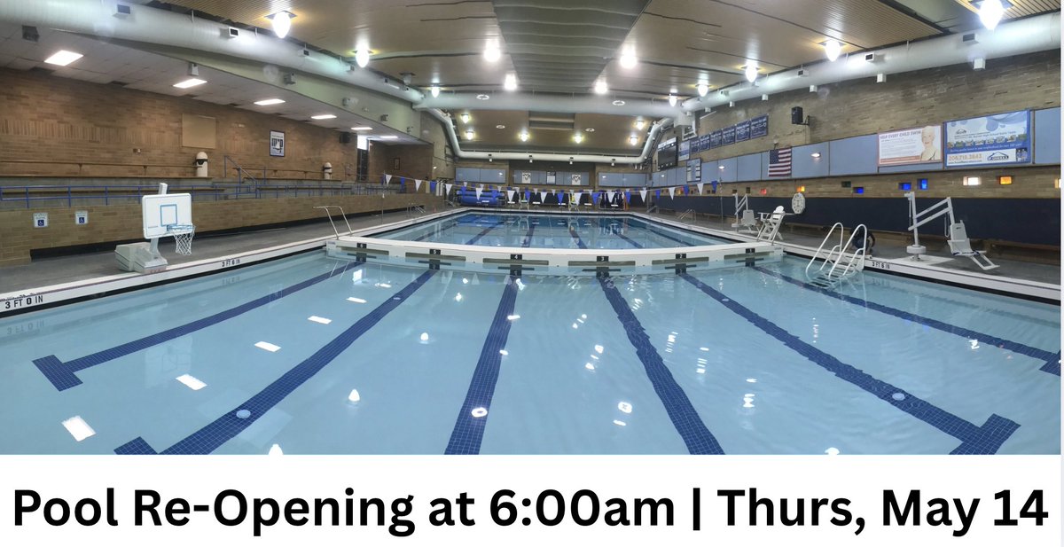 MtRainierPool's tweet photo. The Mount Rainier Pool will re-open tomorrow (Thursday, May 14) at 6am, and we will be open regular hours the entire day. https://t.co/xw3cQ7cj3B