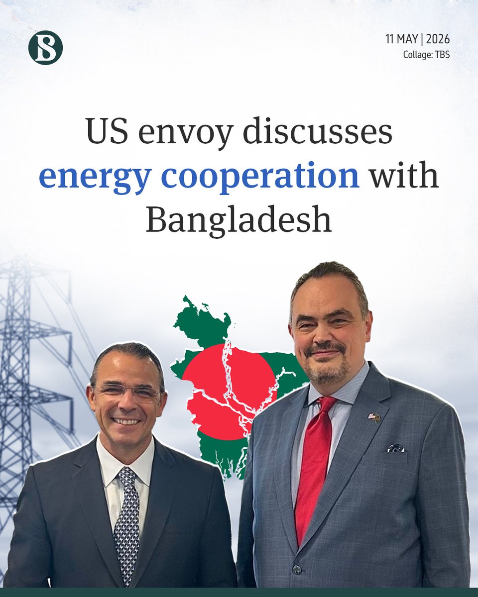 tbsnewsbd's tweet photo. United States (US) Ambassador to Bangladesh Brent T. Christensen has discussed expanding energy cooperation with leading American energy companies, reaffirming Washington's commitment .
link in comments
#EnergyCooperation #energy #foreigncooperation #diplomacy #TBSNews https://t.co/ZsY55p4MId
