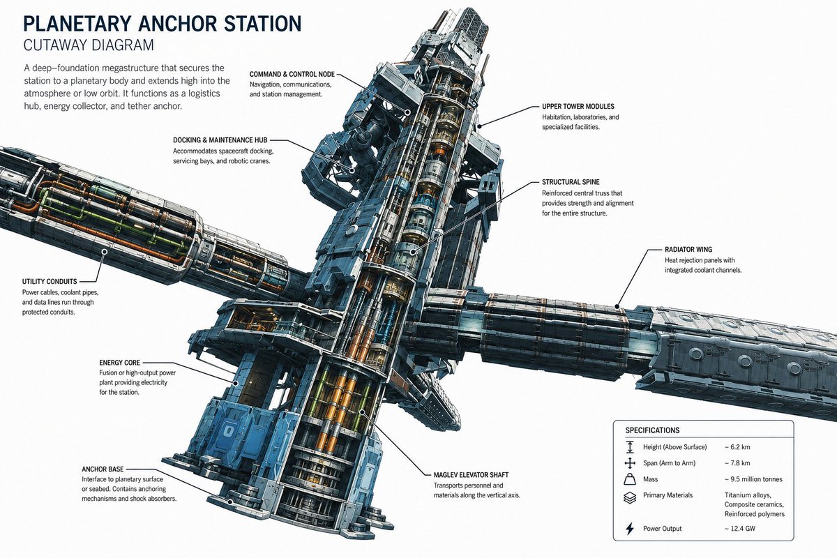 Planetary Anchor Station Cutaway