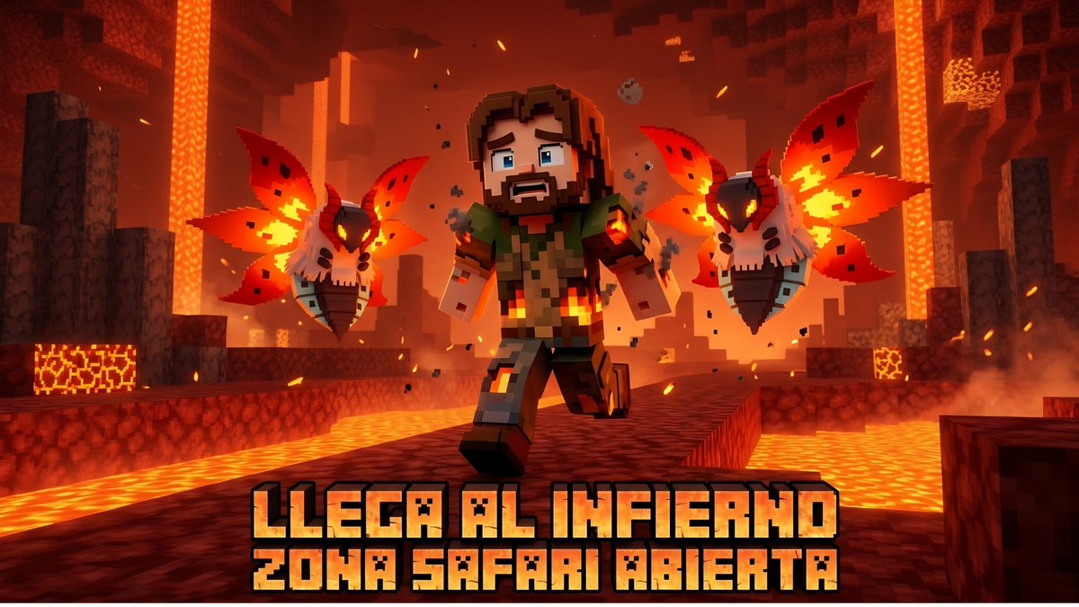 dukermon2's tweet photo. La Zona Safari ha regresado… 

pero ya no es lo que recuerdas.  Ahora se ha convertido en un verdadero infierno donde cada paso puede ser el último.  

Aquí no hay segundas oportunidades.  ¿Te atreves a entrar o prefieres quedarte fuera?

#minecraft #dukermon https://t.co/6wivEIfq2l