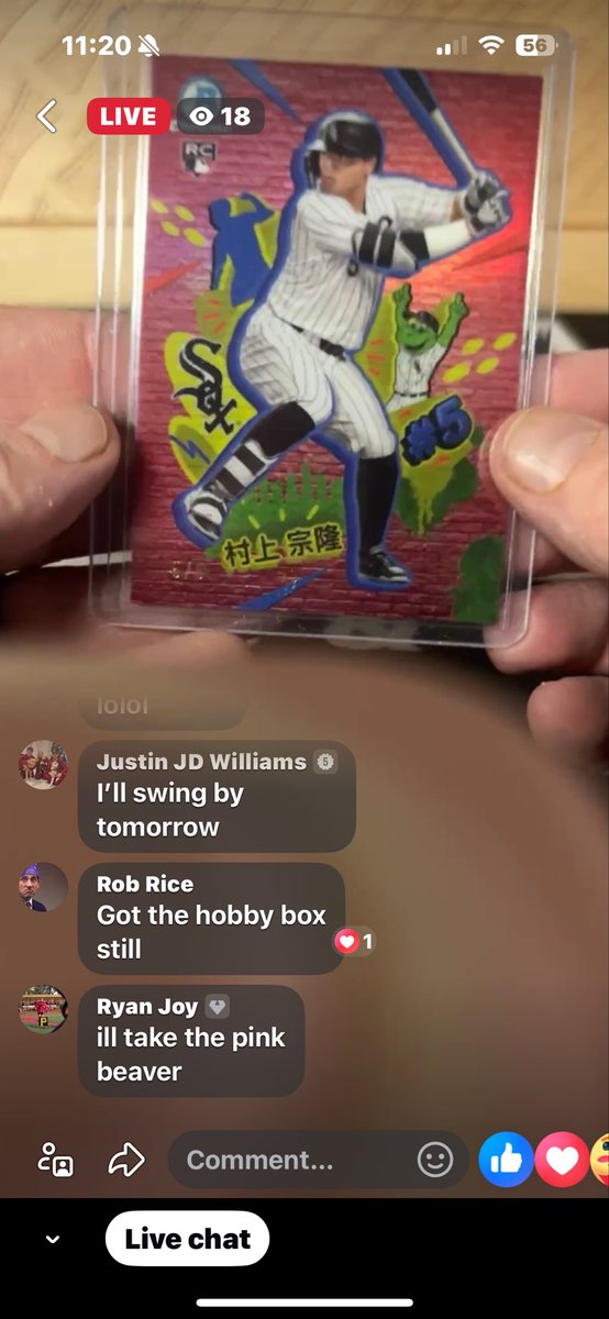 Yadiayy's tweet photo. @CardPurchaser just hit Murakami Final Draft Case hit /5 will have in hand tomorrow. Where my White Sox collectors at 👀 https://t.co/VwUADghkPI
