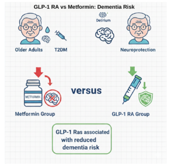 glp 1 agonist vs metformin Comparative Effectiveness of GLP-1 Receptor Agonists Versus Metformin in  Reducing #Dementia Risk Among Adults ≥ 65 Years with Type 2 Diabetes  Mellitus and #Delirium: A 20-Year Real-World Data Analysis (2005–2025) 👥by  Francisco