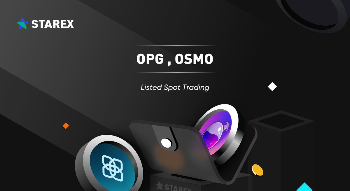 StarEx_Global's tweet photo. 📢 #StarEx #Spot New Listing Alert
$OPG @OpenGradient
$OSMO @osmosis

💰Trade and make big profits now!
https://t.co/SFCAgNuGRJ

👇More Details:
https://t.co/DubO4VYLO1
#spot #BTC #Crypto #ETH #GoldToken https://t.co/Pgtpd1rVqZ