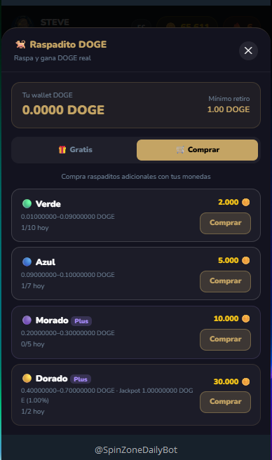 spinzonedaily's tweet photo. Esto acaba de llegar a SpinZone Daily 👇
👉 https://t.co/06tGjT7kZP
#SpinZoneDaily #TelegramApp
#DOGE #Dogecoin #FaucetPay #Crypto #GanarCrypto https://t.co/TusMcsKDXn
