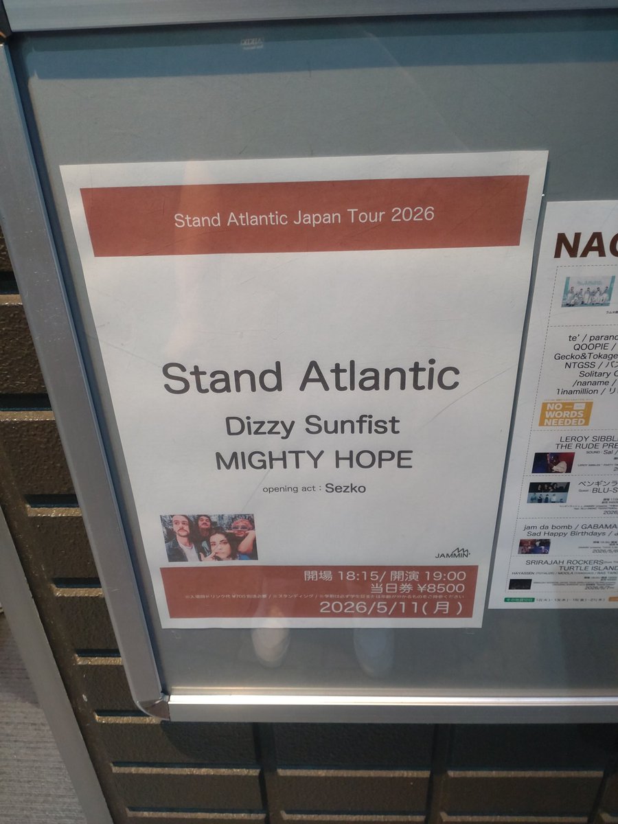 n_osada0102's tweet photo. 2026/5/11
Stand Atlantic Japan Tour 2026 
@ NAGOYA JAMMIN 
w Dizzy Sunfist,MIGHTY  HOPE,Sezko
オーストラリアからロックスターが名古屋に戻ってきてくれました！ https://t.co/OAyShbuyQ3
