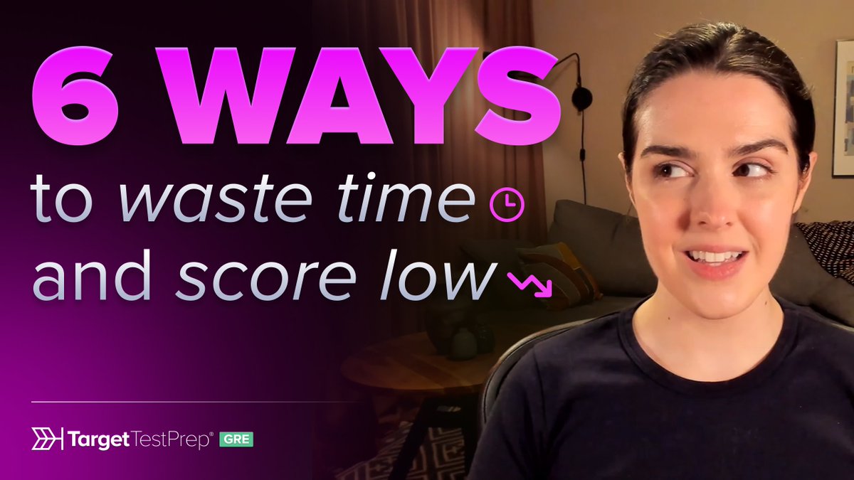 TargetTestPrep's tweet photo. In this video, GRE® expert instructor Erika Tyler-John breaks down 6 study habits that quietly waste time, drain energy, and hold students back from their target scores. Watch the full video here: https://t.co/AfknlgKnWL #GRE #GREQuant #GREVerbal #GRETips #GREStrategies https://t.co/cSg18jDYSP