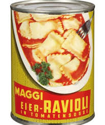 DerAltePoet's tweet photo. Heute vor 68 Jahren, am 14. Mai 1958, lief die erste Dose "Maggi Ravioli" vom Band. Die kleinen Teigtaschen entwickelten sich im Lauf der Zeit zu einer der beliebtesten Konserven hierzulande und werden bis heute, inzwischen auch vegan, verkauft. https://t.co/K76DsZx3co https://t.co/RM0h6OnAZx