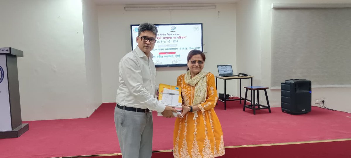 niepidmsecnoida's tweet photo. Under the visionary leadership of Dr. B.V. Ram Kumar, NIEPID MSEC Noida successfully conducted a 3-days  free offline CRE Training Programme on “Training on NIEPID Disha Curriculum” from 5th to 7th May 2026. A total of 68 special educators from 14 special schools/institutions. https://t.co/BKcgyZerae