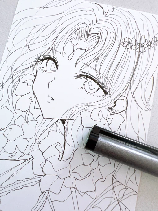 ただいま1ヶ月ぶりのヘアサロ中です💇‍♀️
帰宅したら色塗りします
#イラスト 