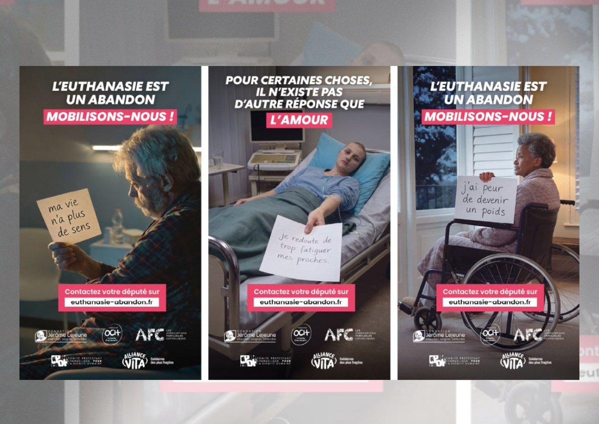 tribuchretienne's tweet photo. 🚨« Mobilisons-nous ! » : les paroisses appelées à se lever contre la légalisation de l’ »aide à mourir »
🔴⚡️ Au cœur de cette mobilisation se trouve une conviction forte : la dignité humaine ne dépend ni de l’état de santé, ni de l’autonomie, ni de l’utilité sociale d’une personne
@allianceVITA @Eglisecatho #findevie #euthanasie