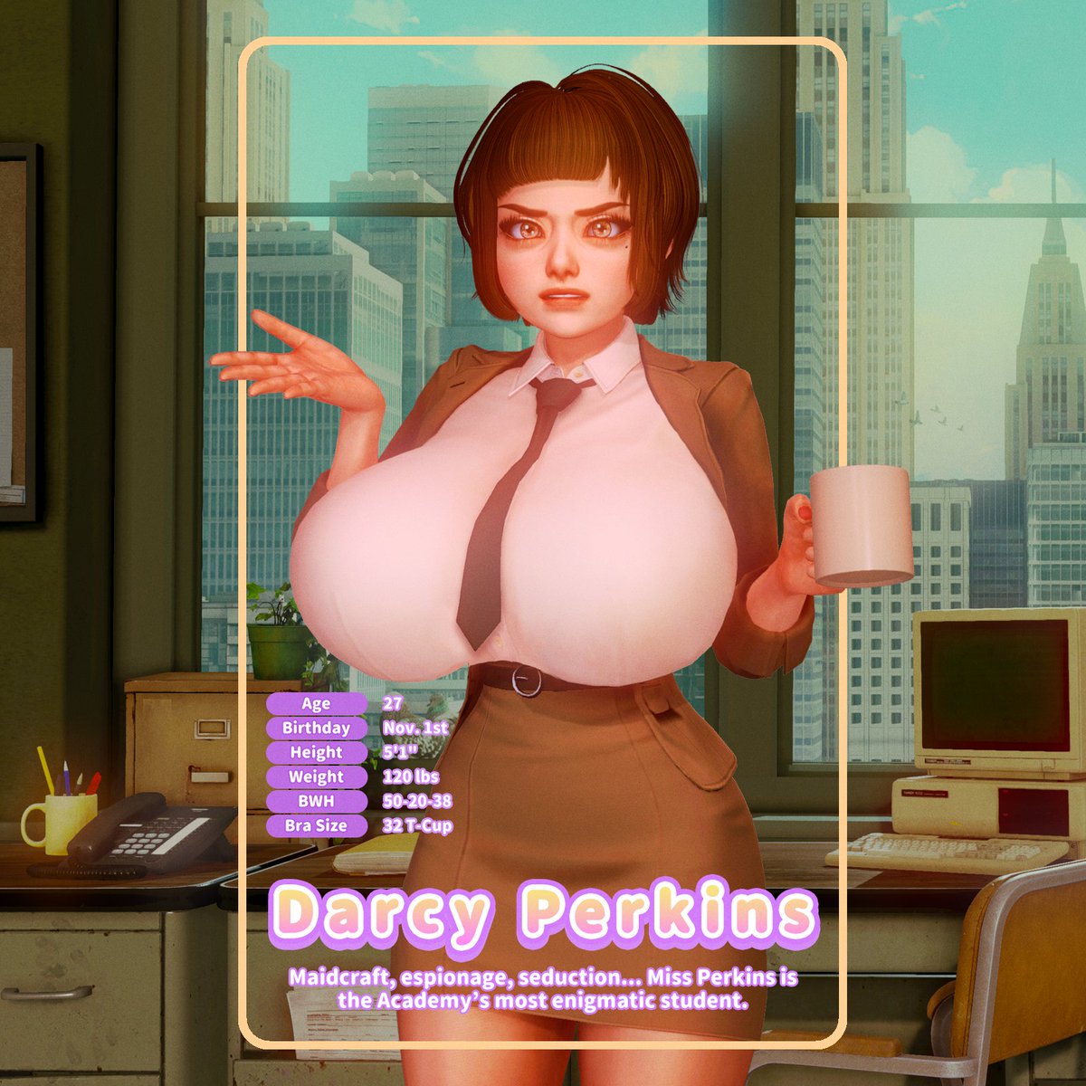 milkies_donuts's tweet photo. That bored office look is deceptive. Miss Perkins can become dangerously personable the instant a mission calls for it.

You’d be amazed how quickly people start oversharing around her once she slips into something a lil’ more flattering!💕 https://t.co/xL4tcfFC0T