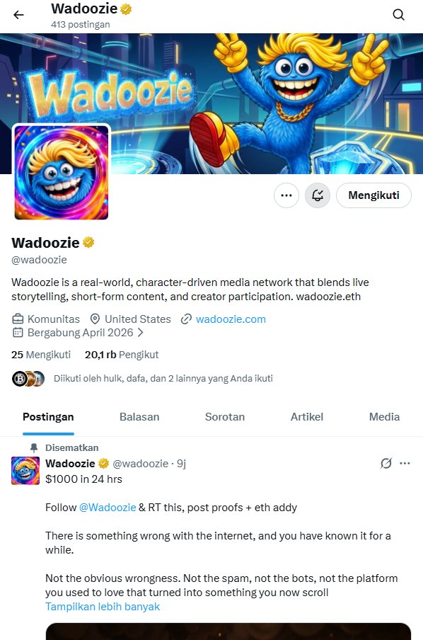 cintaimut01's tweet photo. @wadoozie The Feed remembers.
The signal was never gone — only fragmented.
Ready for the first node to come online.
@Wadoozie

0x50331e97f1C619F18ef179Ca32Fe301c84236232 https://t.co/hxbbLeFe4S