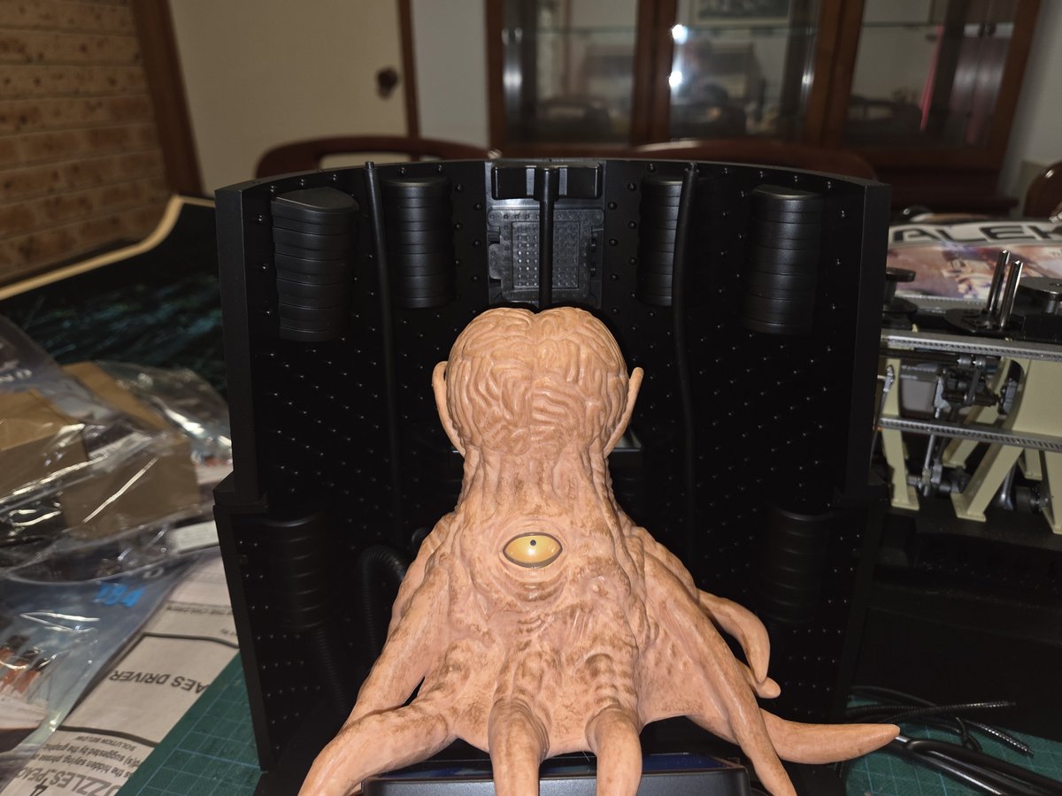 skyfire747's tweet photo. Start of the cable installation in the Dalek mutant control centre. Still have a few to add, but need to remove some parts to fit them in https://t.co/MDTKAaw5cM