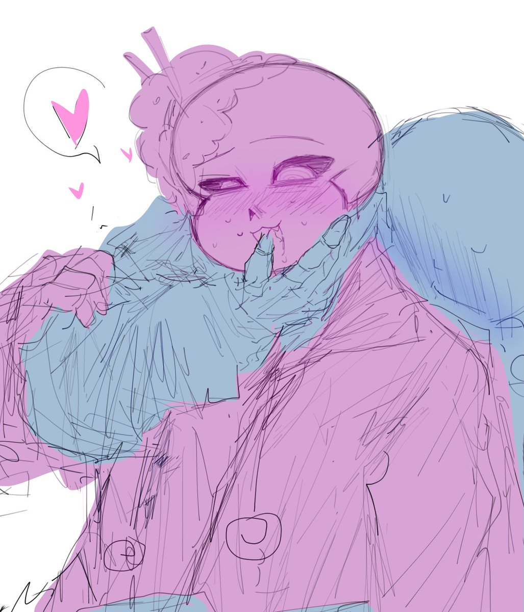 magocake's tweet photo. They aren’t doing anything naughty, I promise, it just sort of ended up turning out that way?!!! This expression suits Candy a lot, so I accidentally end up gravitating towards it #candysans #outersans #outercandy #rarepair https://t.co/i45Rg8z8Gm