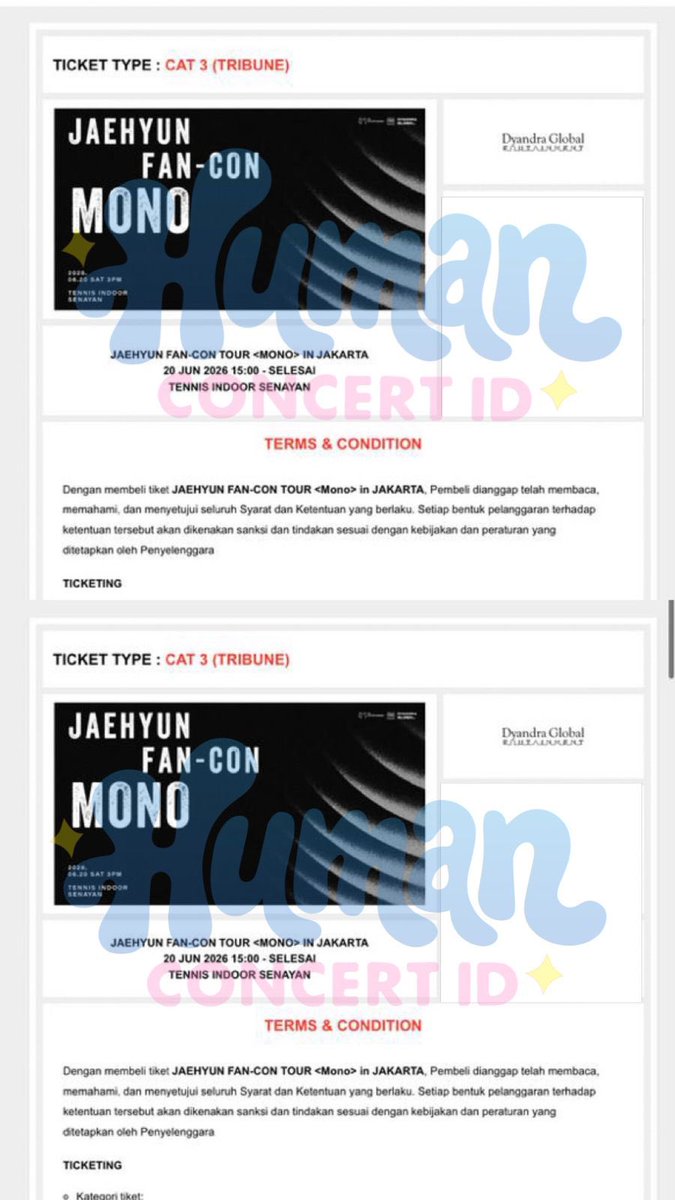 humanconcertid's tweet photo. testi proof tiket jaehyun jakarta by HumanConcert https://t.co/xSKRt4dOwc