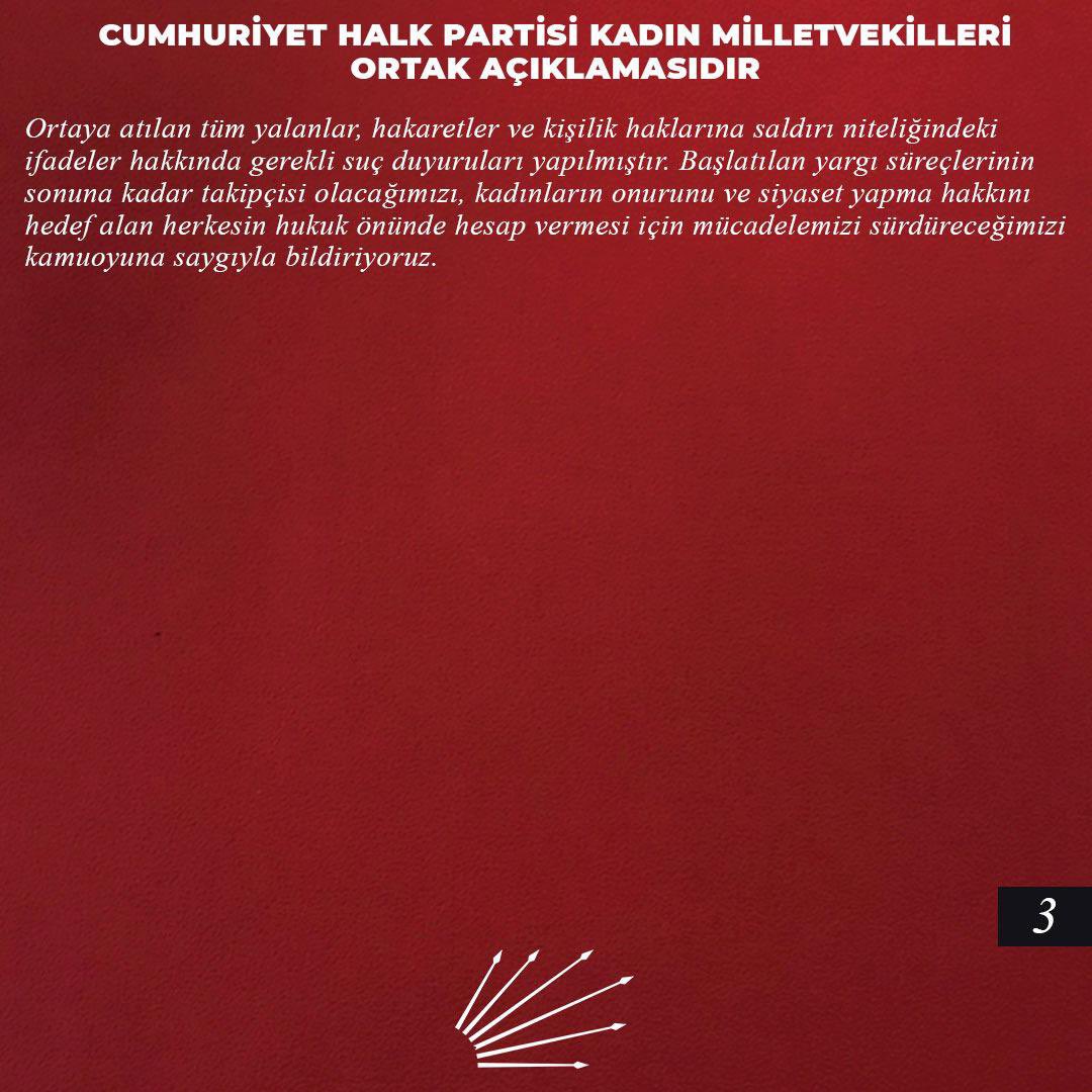 mozuslu's tweet photo. Cumhuriyet Halk Partisi Kadın Milletvekillerinin ortak açıklaması: https://t.co/Atsxrz0k1A