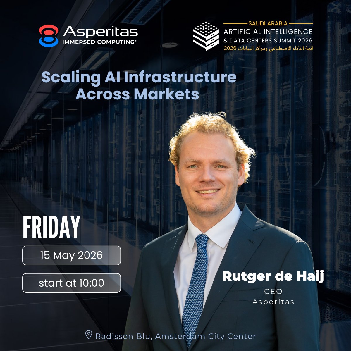 Asperitas_IC's tweet photo. Our CEO Rutger de Haij joins the Dutch Saudi Arabia AI Infrastructure &amp; Data Centers Dialogue in Amsterdam on May 15.

AI infrastructure scaling is becoming tightly connected to operational readiness, efficiency and deployment strategy.

#Asperitas #AIInfrastructure #Datacenters https://t.co/6IF1Iws0eH