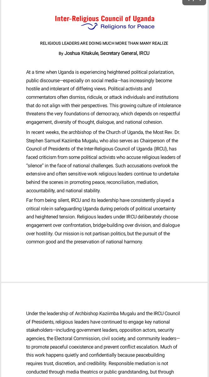 Inter-Religious Council of Uganda tweet media