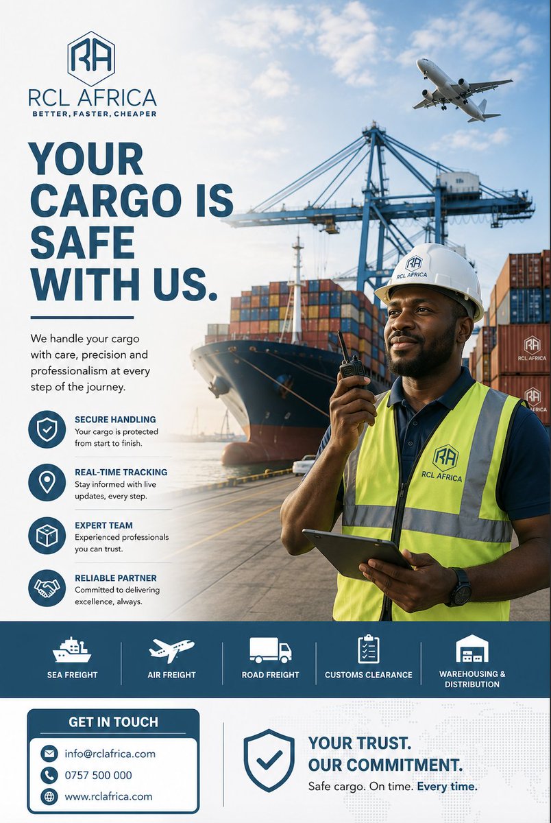 CargoRegional's tweet photo. Your cargo deserves more than just transport , it deserves professional handling, real-time care and safe delivery you can trust. 🚛📦
#SafeCargo #TrustedLogistics #FreightExperts #HandledWithCare #CargoSolutions #RCLAfrica#LogisticsPartner #DeliveryGuaranteed #GlobalFreight https://t.co/ykdFdhm6OS