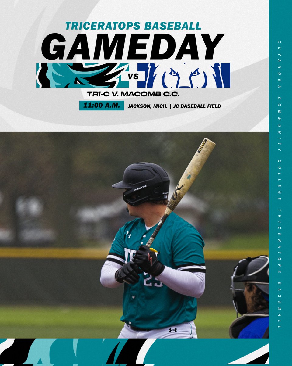 TriCAthletics's tweet photo. It's GAMEDAY from Jackson, Mich.!

🆚 Macomb C.C.
🕚 11:00 a.m.
🏟️ JC Baseball Field, Jackson, Mich.
📺 NJCAA Region XII YouTube

#WeAreTriC | #StompTheDiamond https://t.co/XIn0fT3C6m