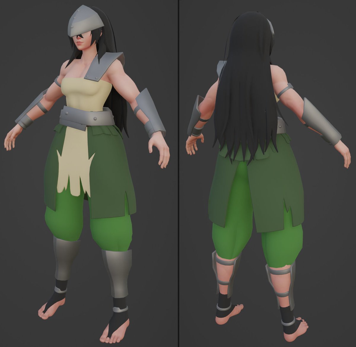 Pixel_exe_'s tweet photo. I forgot to show the armor outfit oop

i still have to texture, weightpaint, UV, yada yada you get the point https://t.co/UIXMVyFsUk